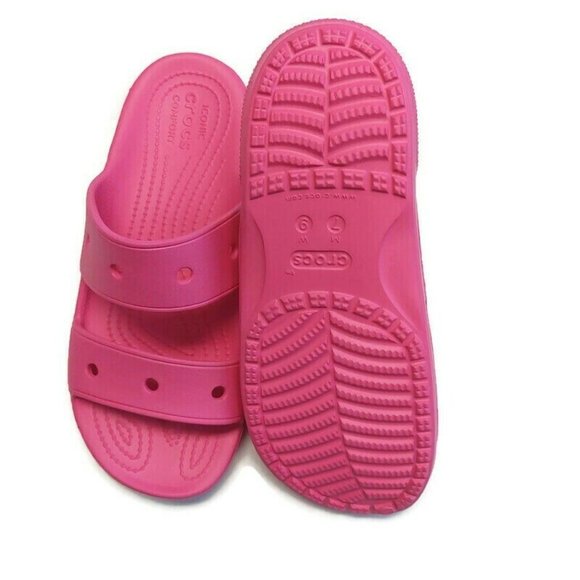 Crocs Classic Sandal Slip On Comfort Shoes Electric Pink Womens Size 9 Mens 7 - Picture 7 of 8
